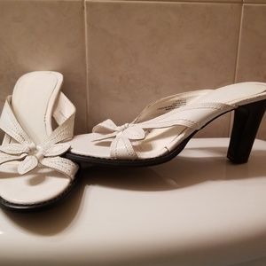 SOLD - Merona white slide sandals